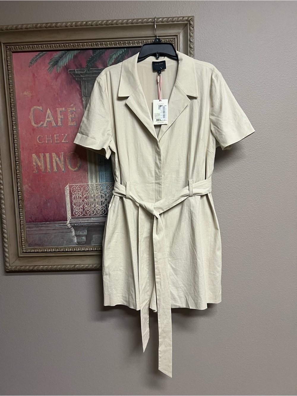 Alex Marie Women's Linen Blend Button Front Romper